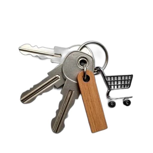 staff, set, keys, keychain transparent PNG cut-out