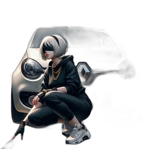 car, jacket, weapon, sword transparent PNG cut-out