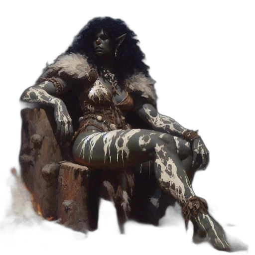 sword, creature, face, crown transparent PNG cut-out