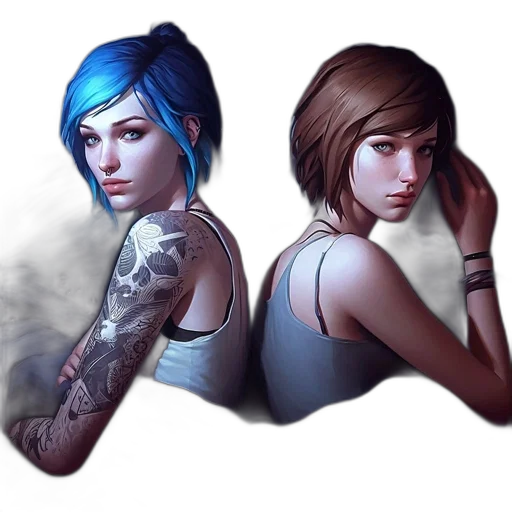concept art, fantasy art, cyberpunk, photorealistic transparent PNG cut-out