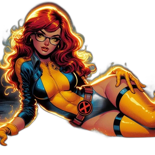 comic book art, concept art, golden, animated transparent PNG cut-out