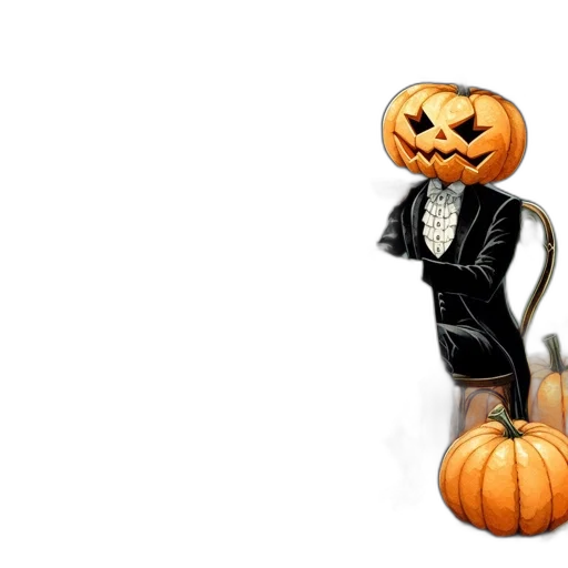 3d render, concept art, two, halloween-themed transparent PNG cut-out