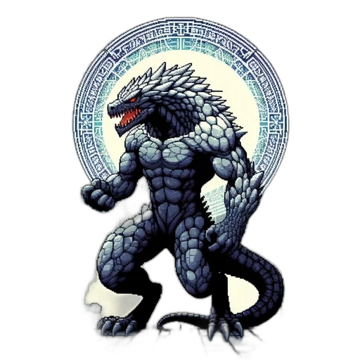 dragon, creature, staff, animal transparent PNG cut-out