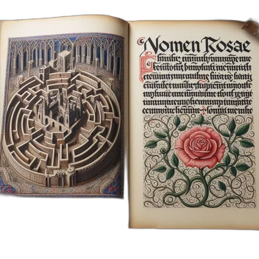 illuminated, book, page, features transparent PNG cut-out