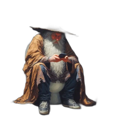staff, hat, creature, animal transparent PNG cut-out