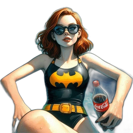 dress, bottle, comic book art, concept art transparent PNG cut-out