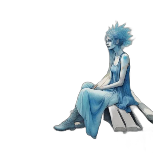 dress, creature, robot, concept art transparent PNG cut-out