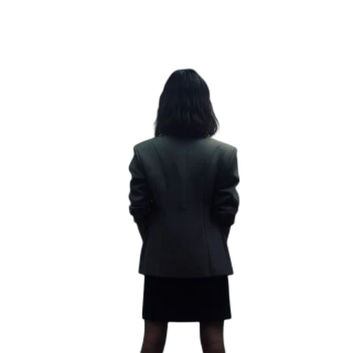 jacket, dress, staff, face transparent PNG cut-out
