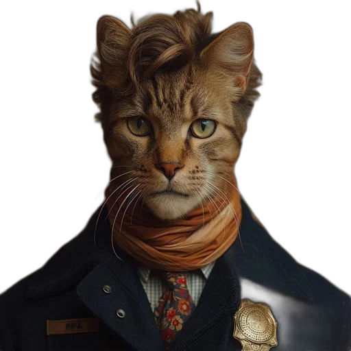 jacket, animal, staff, face transparent PNG cut-out