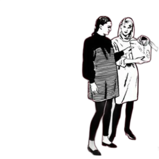 jacket, dress, staff, comic book art transparent PNG cut-out