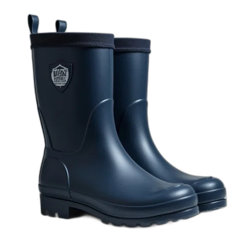 shoes, navy, rain, boot transparent PNG cut-out