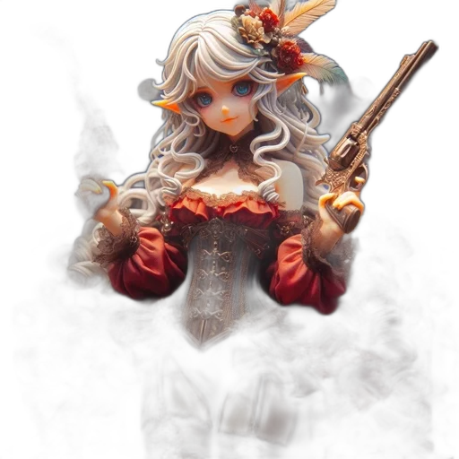 staff, weapon, crown, fantasy art transparent PNG cut-out