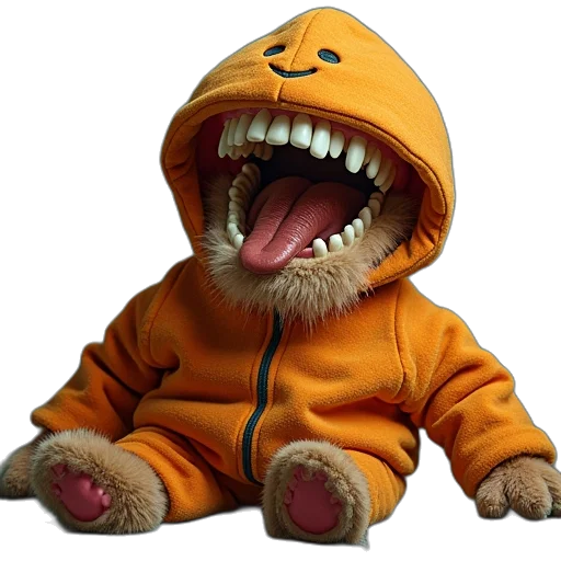 creature, animal, jacket, staff transparent PNG cut-out