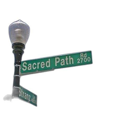 3d render, city street, street, sign transparent PNG cut-out