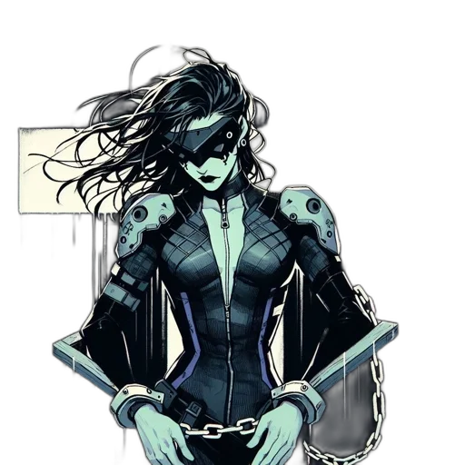 comic book art, concept art, cyberpunk, fantasy art transparent PNG cut-out