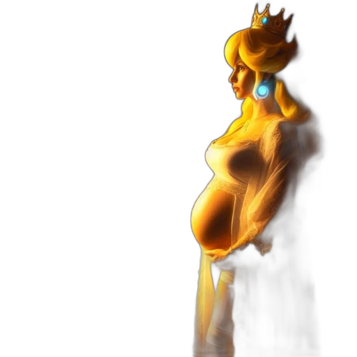 crown, dress, robot, staff transparent PNG cut-out