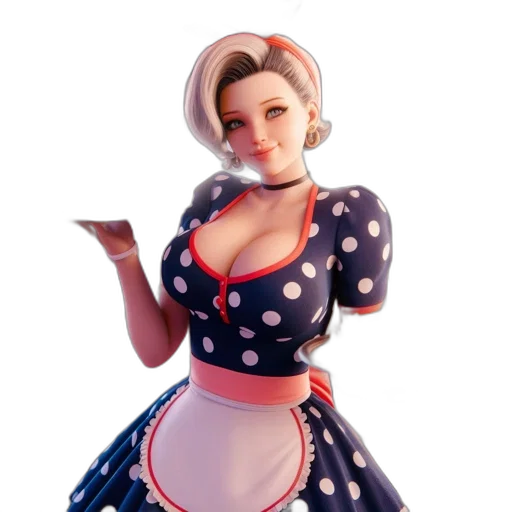 dress, 3d render, concept art, cartoon transparent PNG cut-out