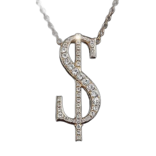 jewelry, diamond, initial, pendant transparent PNG cut-out