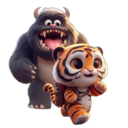 animal, creature, concept art, 3d render transparent PNG cut-out