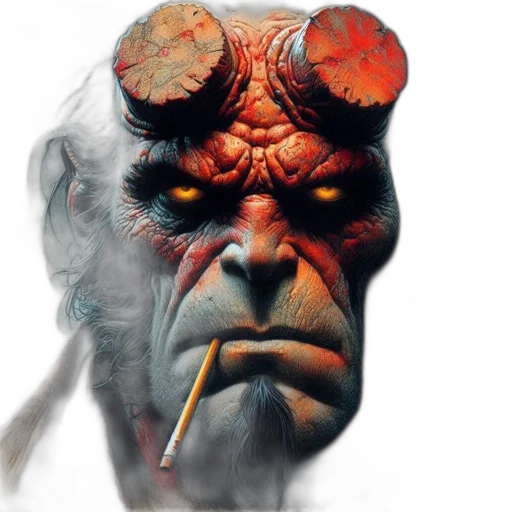 face, mask, staff, creature transparent PNG cut-out