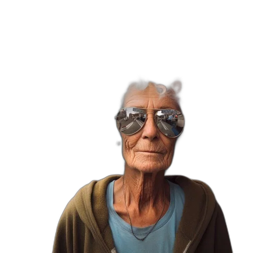 face, mask, jacket, staff transparent PNG cut-out
