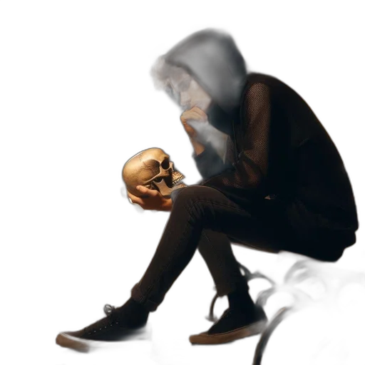 mask, jacket, face, shoes transparent PNG cut-out