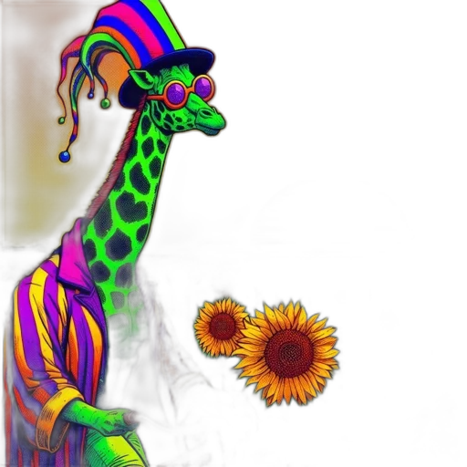 animal, flower, staff, creature transparent PNG cut-out