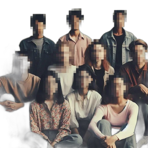 jacket, face, mask, staff transparent PNG cut-out
