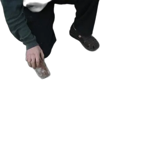staff, jacket, creature, shoes transparent PNG cut-out