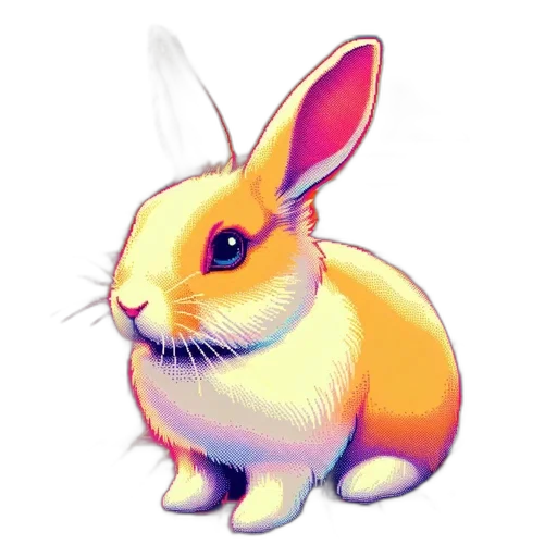 animal, creature, pixel art, watercolor transparent PNG cut-out