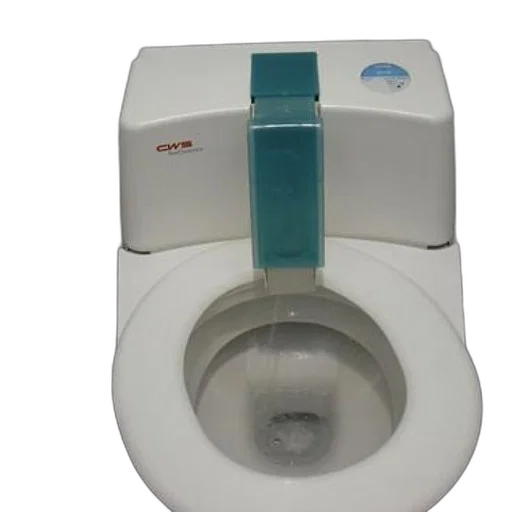 robot, white, toilet, blue transparent PNG cut-out