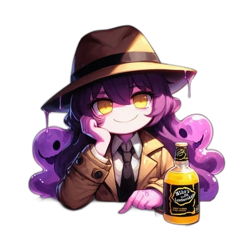 staff, hat, weapon, bottle transparent PNG cut-out