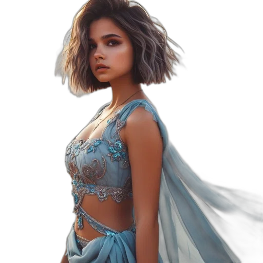 dress, jewelry, crown, fantasy art transparent PNG cut-out