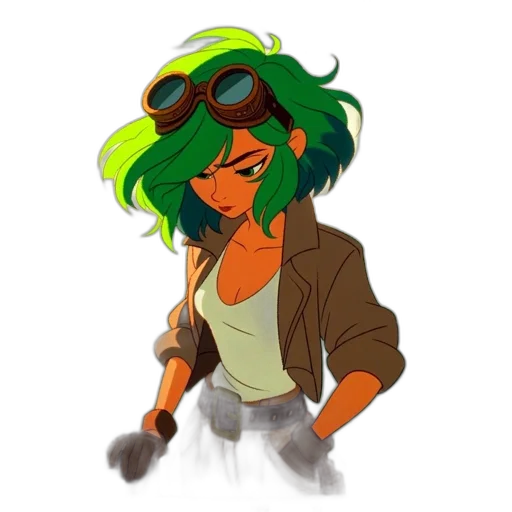 jacket, staff, concept art, cartoon transparent PNG cut-out
