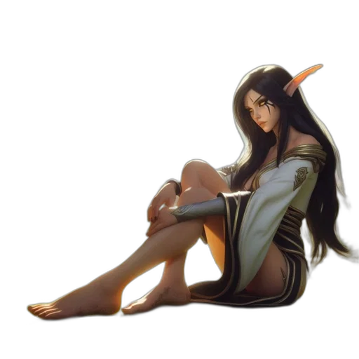 dragon, dress, staff, fantasy art transparent PNG cut-out