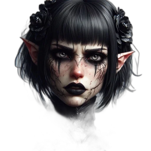 face, mask, creature, fantasy art transparent PNG cut-out
