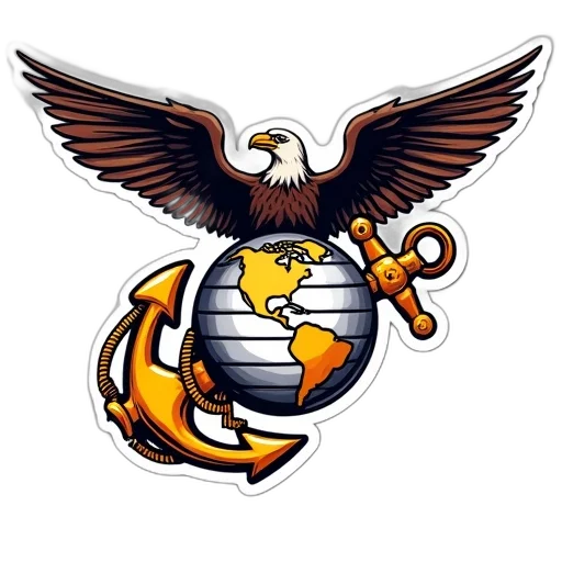 staff, pixel art, marine, eagle transparent PNG cut-out