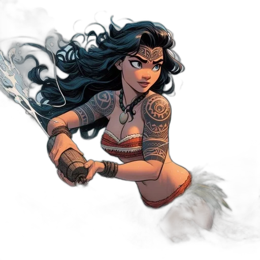 comic book art, fantasy art, concept art, cartoon transparent PNG cut-out