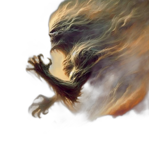 dragon, creature, hair, mask transparent PNG cut-out