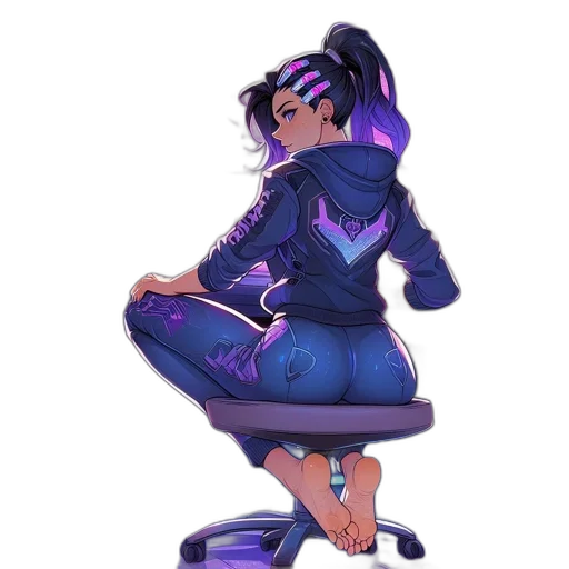 dress, robot, staff, concept art transparent PNG cut-out