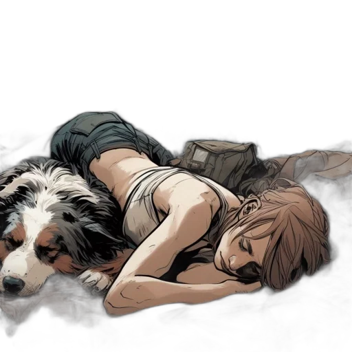 animal, comic book art, concept art, watercolor transparent PNG cut-out