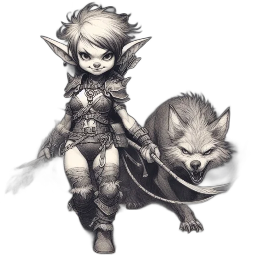 staff, creature, weapon, fantasy art transparent PNG cut-out