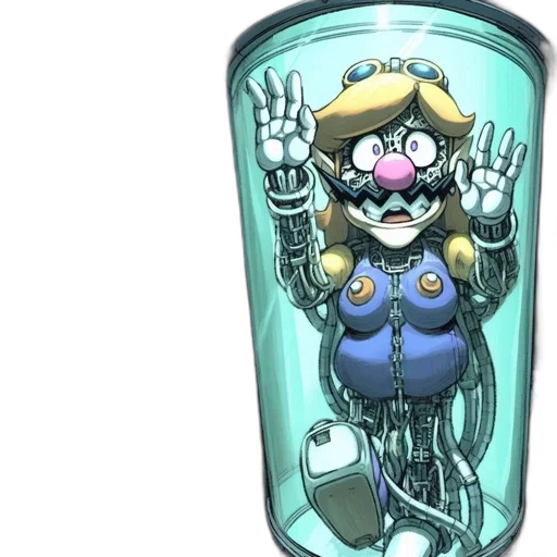 robot, bottle, dress, concept art transparent PNG cut-out