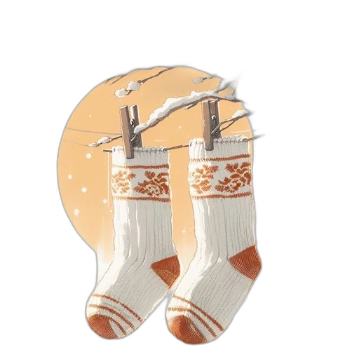 shoes, watercolor, snow, wintry transparent PNG cut-out