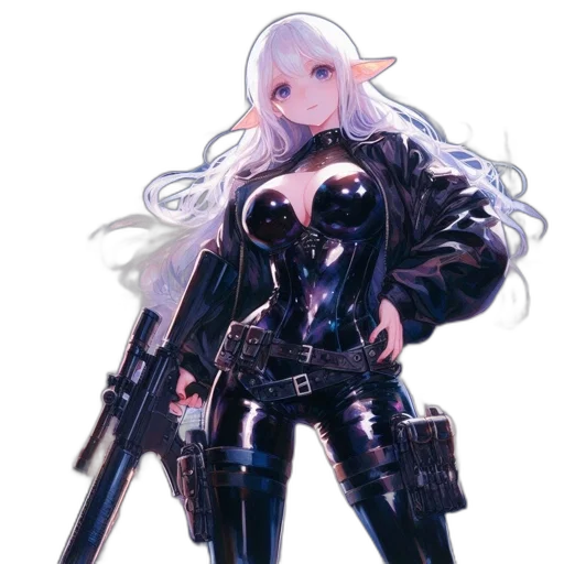 weapon, concept art, cyberpunk, fantasy art transparent PNG cut-out