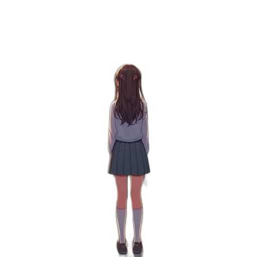dress, hair, creature, robot transparent PNG cut-out