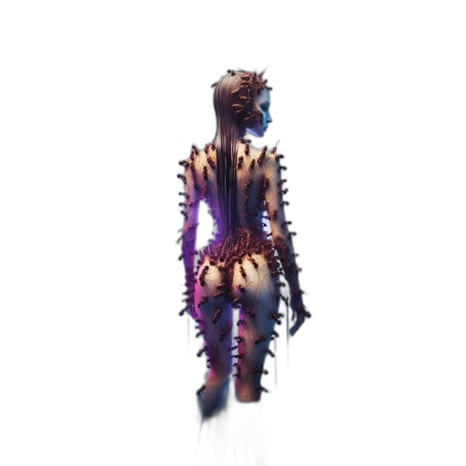 staff, dress, creature, jewelry transparent PNG cut-out