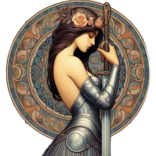 sword, jewelry, staff, dress transparent PNG cut-out