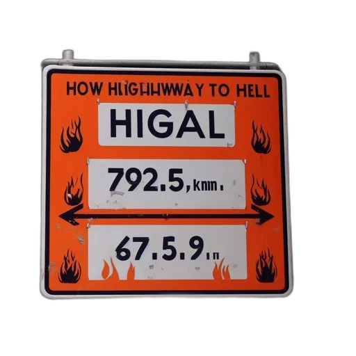 road, sign, humorously, marks transparent PNG cut-out