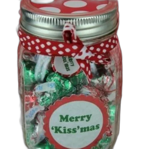 festive, jar, filled, green transparent PNG cut-out